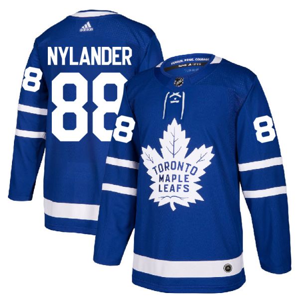 Custom Men Adidas Toronto Maple Leafs #88 Nylander  Blue Home Authentic Stitched NHL Jerseys